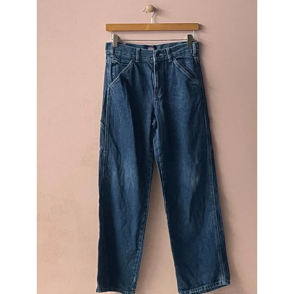 Dickies Kids Classic Dark Wash Blue Straight Leg Carpenter Jeans Size 14